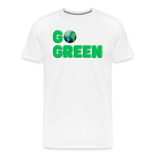 GO Green | Planet Earth Globe - Men's Premium T-Shirt