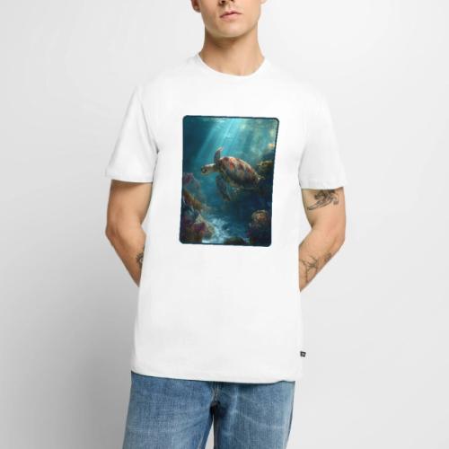 Sea Turtle Coral Reef Design - Men's Premium T-Shirt
