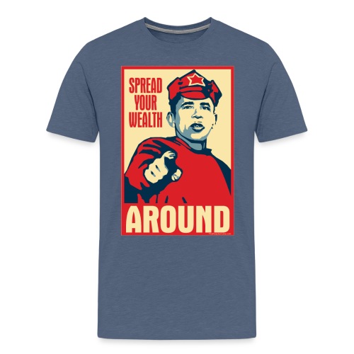 Obama Red Army Soldier: Spread your wealth around - Men's Premium T-Shirt
