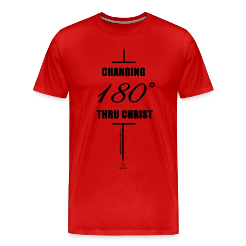 Changement à 180 degrés grâce au CHRIST - T-shirt premium pour hommes