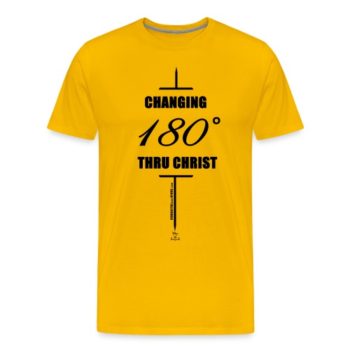 Changement à 180 degrés grâce au CHRIST - T-shirt premium pour hommes