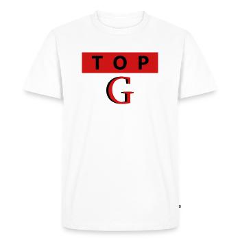 Top G - Men's Premium T-Shirt - white - Front - Nico (187cm)