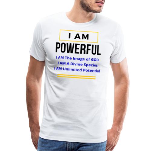 I AM Powerful (Light Colors Collection) - Men's Premium T-Shirt