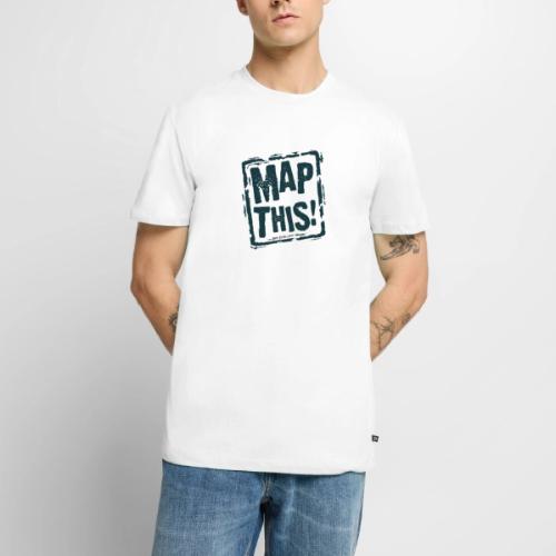 MapThis! Black Stamp Logo - Men's Premium T-Shirt