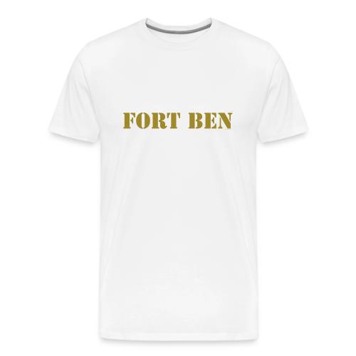 FORT BEN, gold stencil - Men's Premium T-Shirt
