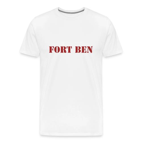 FORT BEN, red stencil - Men's Premium T-Shirt