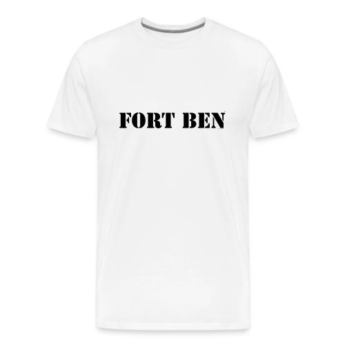 FORT BEN, black stencil - Men's Premium T-Shirt
