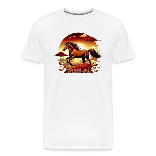 Year of the Horse Sunrise T Shirt, Lunar New Year - Men's Premium T-Shirt