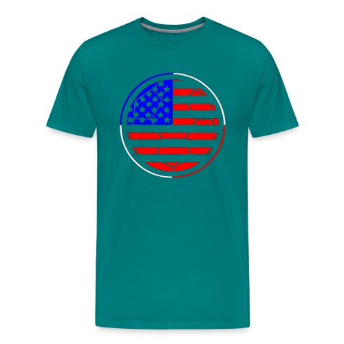 soccer usa sign flag - Men's Premium T-Shirt