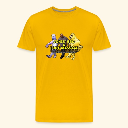 Jones BBQ and Foot Massage - Dancing Logo - Men's Premium T-Shirt