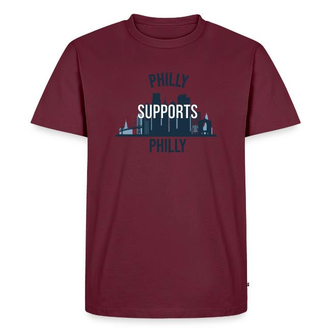 Philly Supports Philly skyline blue transparentbg