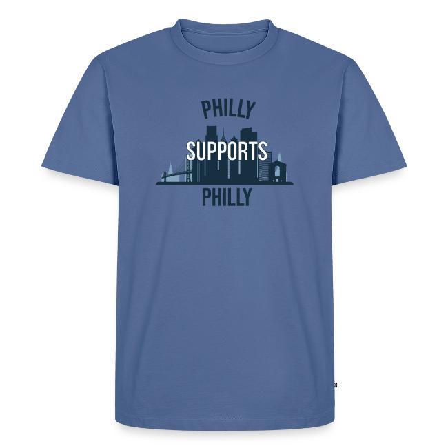 Philly Supports Philly skyline blue transparentbg