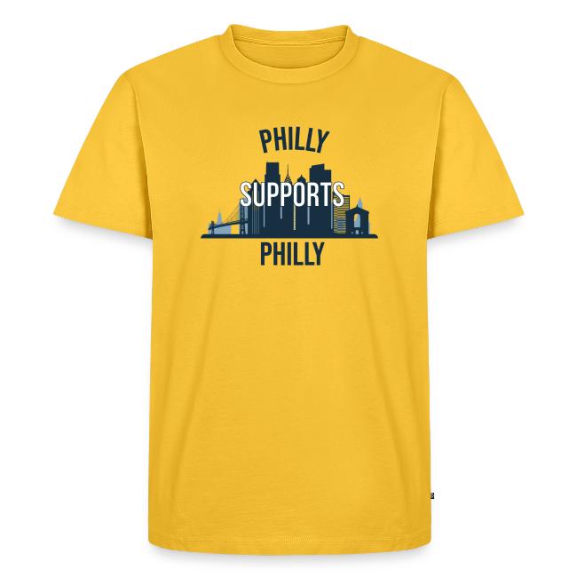 Philly Supports Philly skyline blue transparentbg