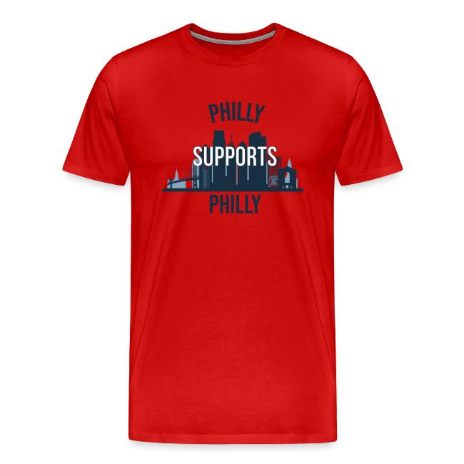 Philly Supports Philly skyline blue transparentbg
