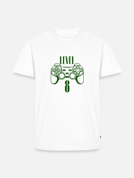 level (8) - Men's Premium T-Shirt - white