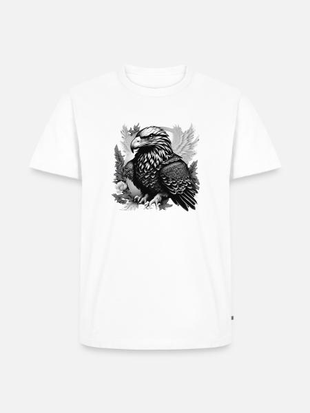 black and white eagle - Men's Premium T-Shirt - white