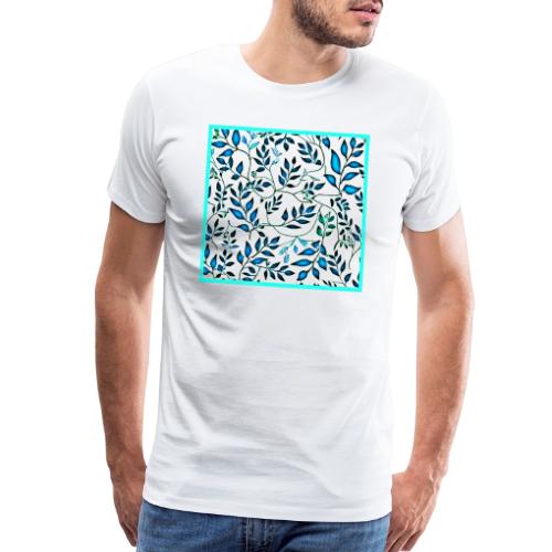 Colorful Foliage Pattern Art - Men's Premium T-Shirt