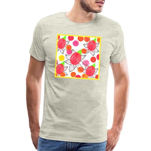 Floral Elegance Symphony Pattern - Men's Premium T-Shirt