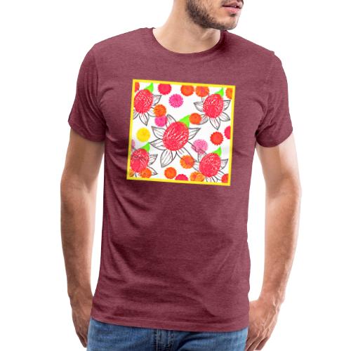Floral Elegance Symphony Pattern - Men's Premium T-Shirt