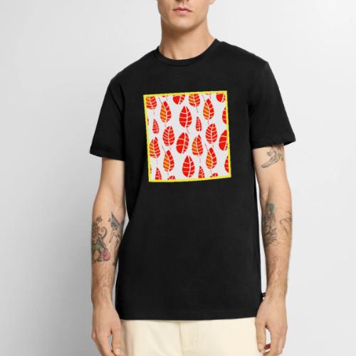 Elegant Leaf Art Neon Aesthetics - Men's Premium T-Shirt