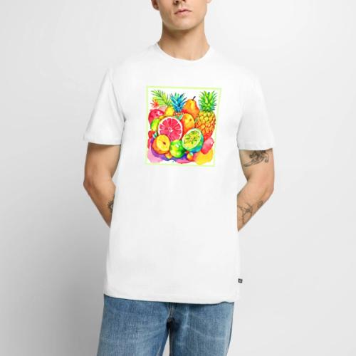 Tropical Fruit Cartoon Art - Men's Premium T-Shirt