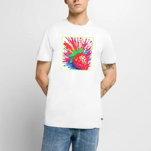 Splatter Strawberry Splash - Men's Premium T-Shirt