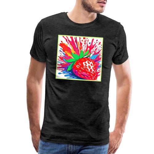 Splatter Strawberry Splash - Men's Premium T-Shirt