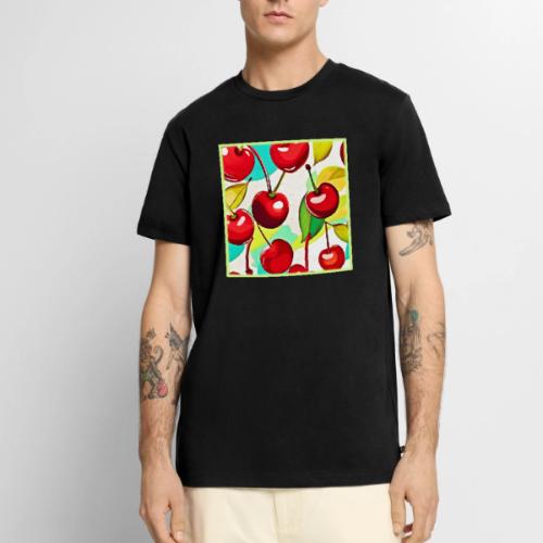 Vibrant Cherry Pattern - Men's Premium T-Shirt