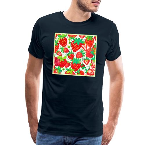 Strawberry Swirl Pattern - Men's Premium T-Shirt