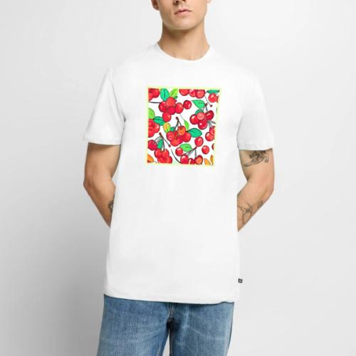 Cherry Pattern Design - Men's Premium T-Shirt