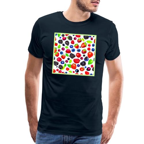 Berry Burst: Fruity Pattern - Men's Premium T-Shirt