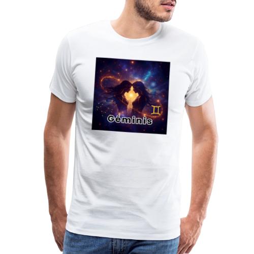 Gemini zodiac designs, constellations, universe - Men's Premium T-Shirt