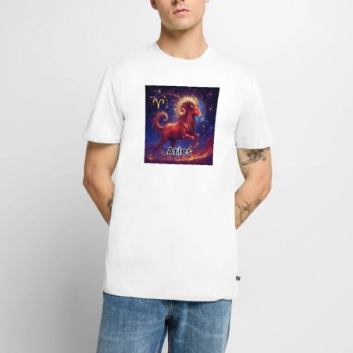 Aries zodiac designs, constellations, universe - Men's Premium T-Shirt