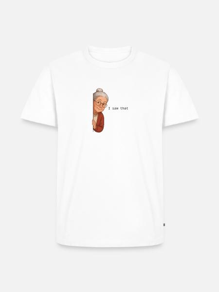 i saw that - Men's Premium T-Shirt - white