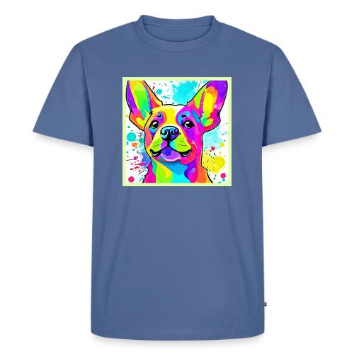 Vibrant Frenchie Bulldog Puppy Art - Men's Premium T-Shirt