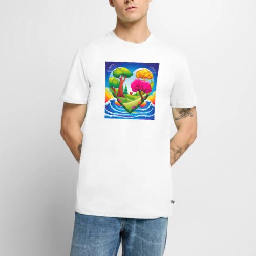 Heart, fantasy, landscapes, nature, fantasy - Men's Premium T-Shirt
