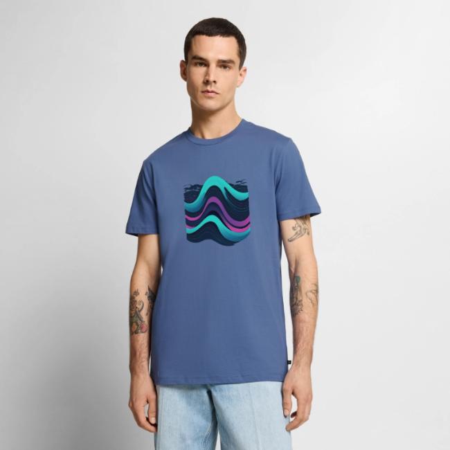 Abstract Wavy Ocean Pattern
