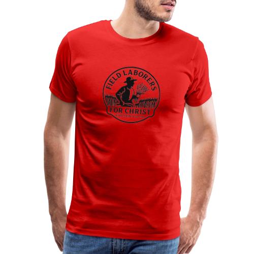 Field Labor Matt 9 37 Big background - Men's Premium T-Shirt