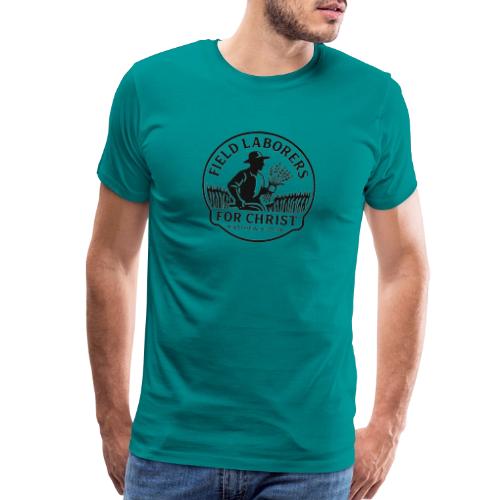 Field Labor Matt 9 37 Big background - Men's Premium T-Shirt