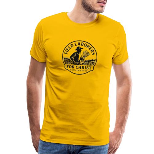 Field Labor Matt 9 37 Big background - Men's Premium T-Shirt