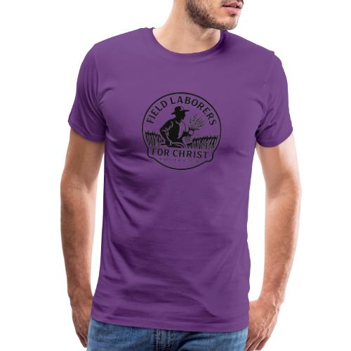Field Labor Matt 9 37 Big background - Men's Premium T-Shirt