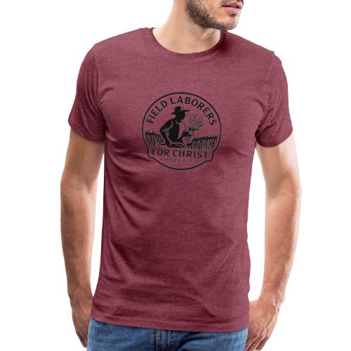 Field Labor Matt 9 37 Big background - Men's Premium T-Shirt