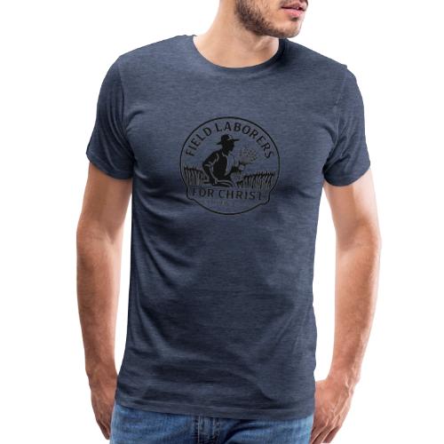 Field Labor Matt 9 37 Big background - Men's Premium T-Shirt