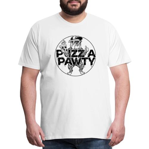 Pizza Pawty Bulldog T-Shirt | Funny Dog Pizza Tee - Men's Premium T-Shirt
