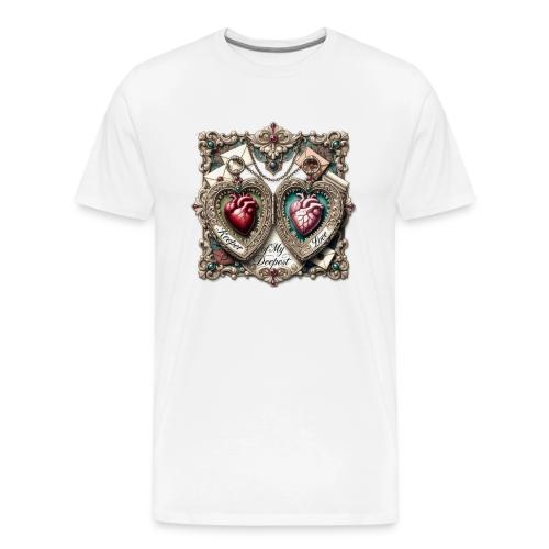 Keeper of My Deepest Love Victorian Locket T-Shirt - Men's Premium T-Shirt
