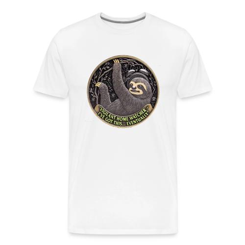 Sloth Home Watcher T Shirt - Men's Premium T-Shirt