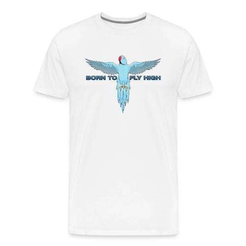 Blue Born To Fly High PNG Logo - Men's Premium T-Shirt