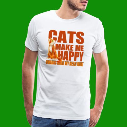 Cats Make Me Happy - Men's Premium T-Shirt