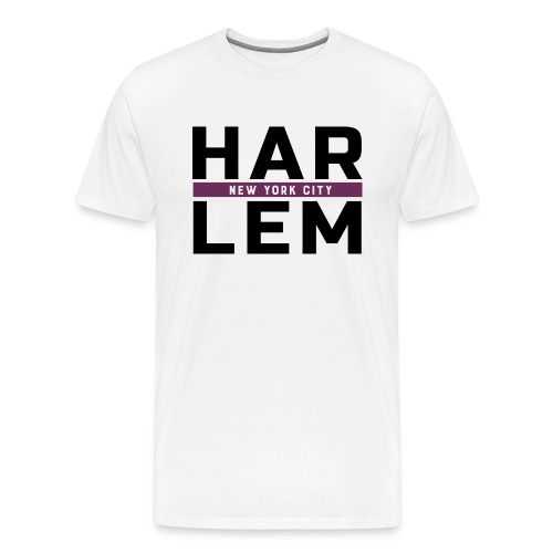 Harlem Stacked Lettering - Men's Premium T-Shirt