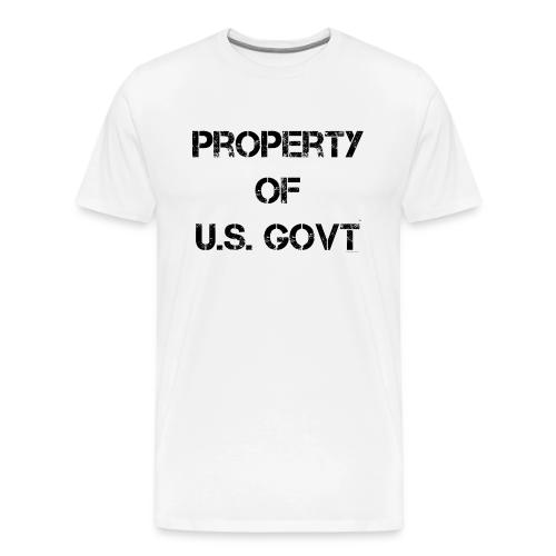 PROPERTY OF U.S. GOVT, black captureit - Men's Premium T-Shirt